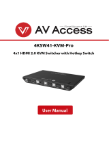 AV Access 4KSW41-KVM-Pro 4×1 HDMI 2.0 KVM Switcher User manual