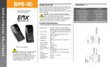 EMX BPE-50 User manual