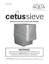 Evolution Aqua Cetus sieve User manual