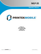 Printek MLP-35 Series Mobile Thermal Printer User manual