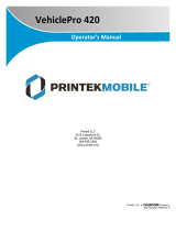 Printek VehiclePro 420 Series Mobile Thermal Printer User manual