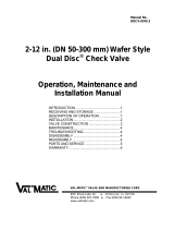 Val-Matic Dual Disc Check Valve Operating instructions