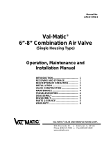 Val-Matic Combination Air Valve Operating instructions