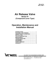 Val-Matic Air Release Valve Operating instructions