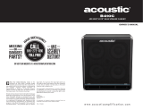 Acoustic B410C C-Series Bass Cabinet User manual