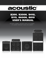 Acoustic B810 800 W 8×10″ Bass Guitar Cabinet User manual