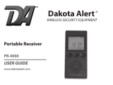 Dakota Alert PR4000 Operating instructions