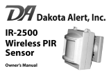 Dakota Alert IR-2500 Wireless PIR Sensor Owner's manual