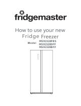 Fridgemaster MS91521FFB American Fridge Freezer Owner's manual