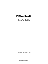 Freedom Scientific ElBraille 40 User manual