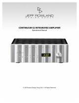 JEFF ROWLAND Continuum Integrated User manual