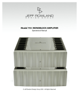 JEFF ROWLAND Amplifier Model 735 User manual
