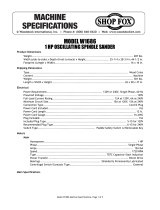 Shop fox 1 HP Oscillating Spindle Sander W1686 Owner's manual