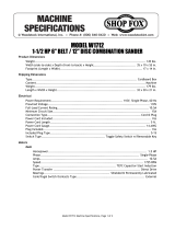 Shop fox W1712 Owner's manual