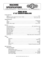 Shop fox W1704 Owner's manual