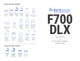 Airpura F700 DLX User manual