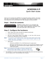 Opengear ACM5504-2-P Quick start guide