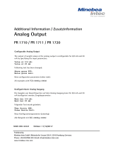 Minebea Intec Analog Output PR 1710 / PR 1711 / PR 1720 Owner's manual