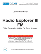 DEVA Broadcast Radio Explorer III FM Quick User Guide