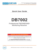 DEVA Broadcast DB7002 Quick User Guide