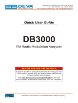 DEVA Broadcast DB3000 Quick User Guide