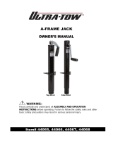 Ultra-tow Topwind A-Frame Jack Owner's manual