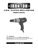 Ironton Corded Electric Clutch Driver Owner's manual