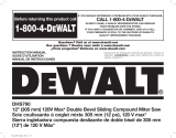 DeWalt FLEXVOLT 120 VOLT MAX 12in. Double Bevel Sliding Compound Miter Saw Kit Owner's manual