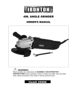 Ironton 4in. Angle Grinder Owner's manual