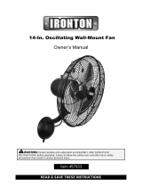 IrontonOscillating Wall-Mount Garage Fan