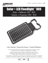 Wagan Tech  Solar   LED Floodlight 1600 Owner's manual