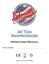 Edwards Ironworkers Edwards JAWS 40-Ton Ironworker Owner's manual