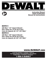 DeWalt DCF911 20V Max 1-2 Inch Impact Wrench Owner's manual