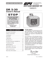 GPI DR 5-30-8N Owner's manual