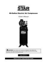 NORTHSTAR Electric Air Compressor, 3.7 HP, 230 Volt, 1 Phase, 60-Gallon Vertical Tank Owner's manual