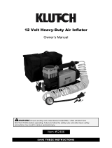 Klutch 12 Volt Heavy-Duty Portable Tire Inflator Owner's manual