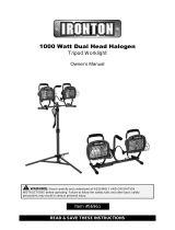 IrontonHalogen Dual Head Tripod Portable Work Light