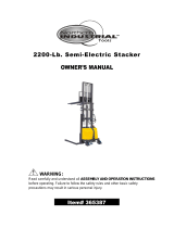 Northern Industrial Tools Semi-Electric Stacker Owner's manual