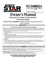 NORTHSTAR Horizontal/Vertical Log Splitter Owner's manual