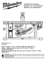 Milwaukee M18 FUEL 8 1/4in. Table Saw Owner's manual