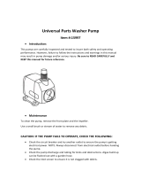 Northern Industrial Tools Universal Parts Washer Replacement Pump Owner's manual