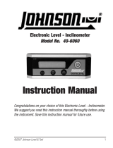 Johnson Level 40-6060 Owner's manual