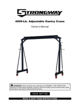 StrongwayAdjustable Gantry Crane, 4000-Lb. Capacity, 8.2ft.–12.14ft. Lift