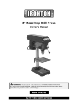 Ironton Benchtop Drill Press Owner's manual