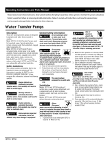 Ironton 115V Water Transfer Pump Owner's manual