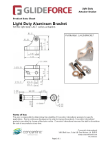 Concentric Glideforce Linear Actuator Mounting Bracket Owner's manual
