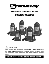 Strongway 20-Ton Hydraulic Bottle Jack Owner's manual