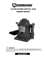Strongway 20-Ton Hydraulic Low-Profile Bottle Jack Owner's manual