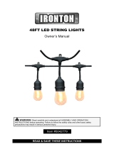 Ironton Outdoor String Lights, 48ft., 120 Volts, 21.6 Watts Owner's manual
