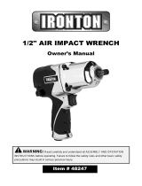 Ironton Air Impact Wrench, 1/2in. Drive, 5 CFM, 420 Ft./Lbs. Torque Owner's manual